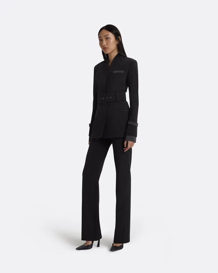 Women Heather Black Jacket Black Jackets and Coats Safiyaa