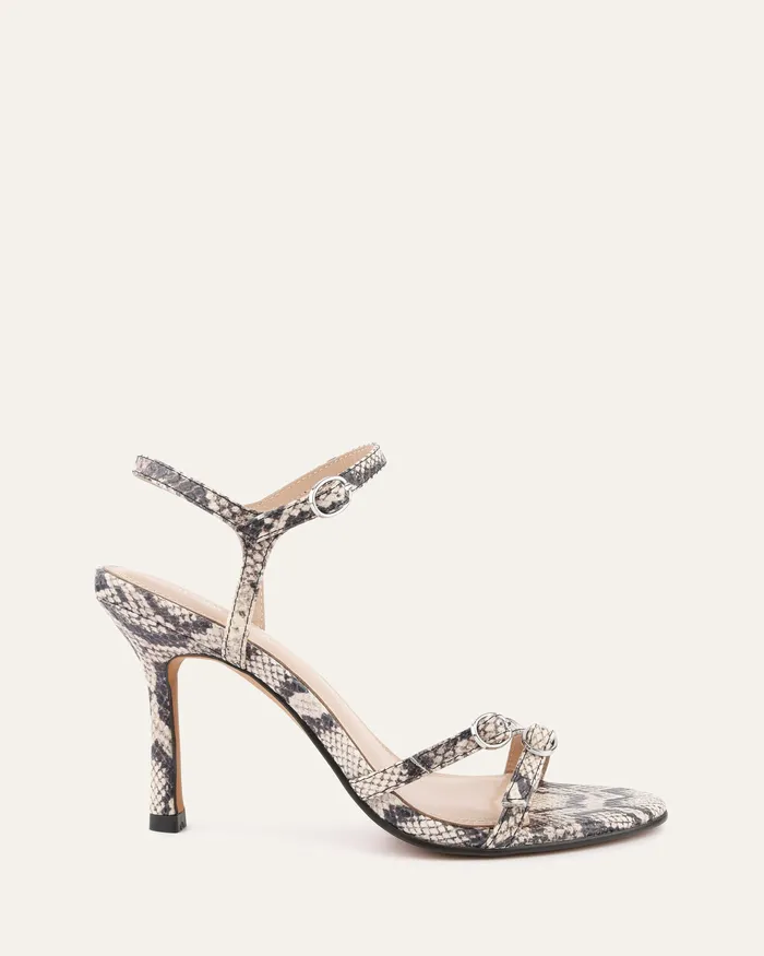 Women HIGH HEELS jomercer Romy high heel sandals natural snake print leather