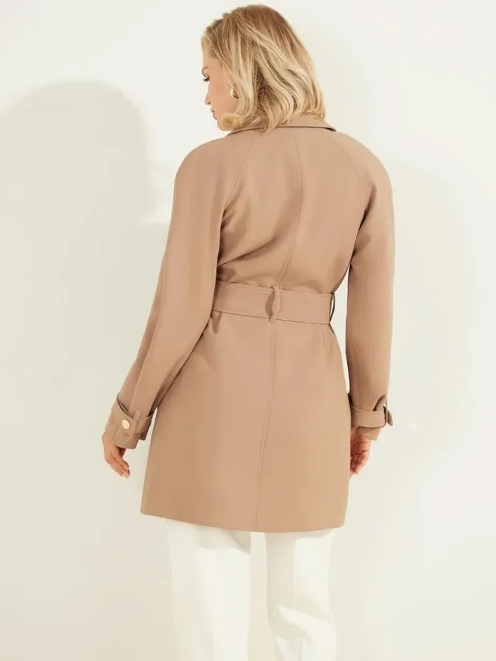 Women Jackets Marciano Austin Wrap Coat Shiitake Brown Women Jackets Marciano Austin Wrap Coat Shiitake Brown
