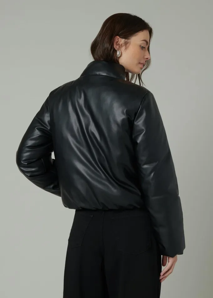 Women Jackets Outerwear Joe039s Jeans THE KIKI VEGAN LEATHER BOMBER JACKET Black