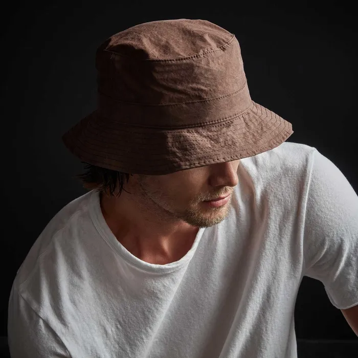 WOMEN James Perse HATS Parachute Poplin Bucket Hat Malt Pigment