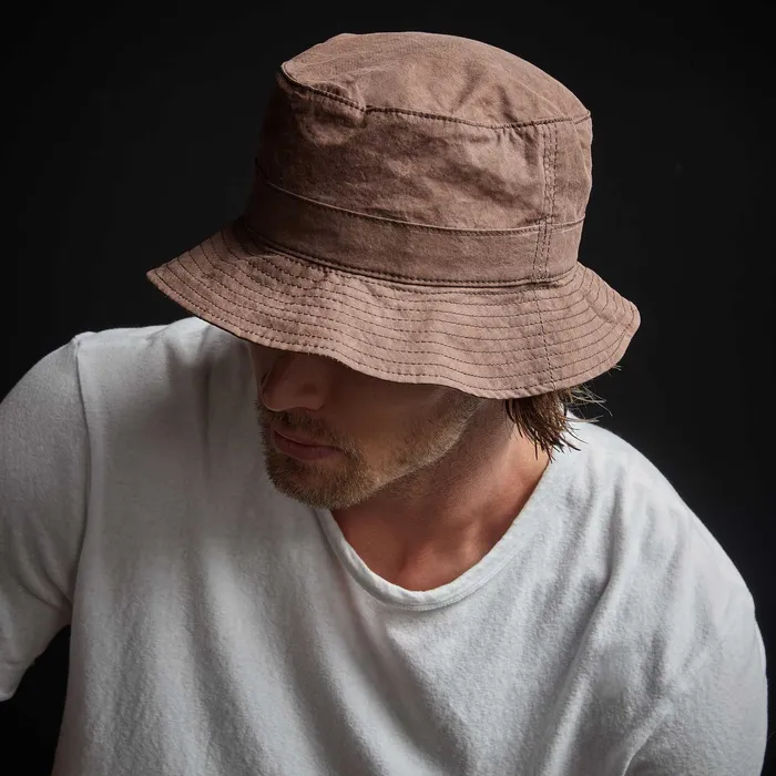WOMEN James Perse HATS Parachute Poplin Bucket Hat Malt Pigment