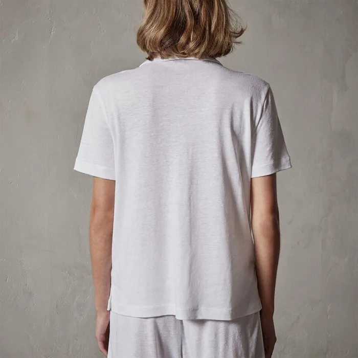 WOMEN James Perse LOUNGE Linen Jersey Shirt White