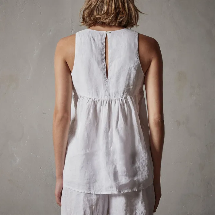 WOMEN James Perse NOVELTY TOPS Gathered Linen Top White