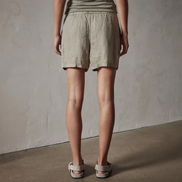 WOMEN James Perse SHORTS Lightweight Linen Short Silt Pigment