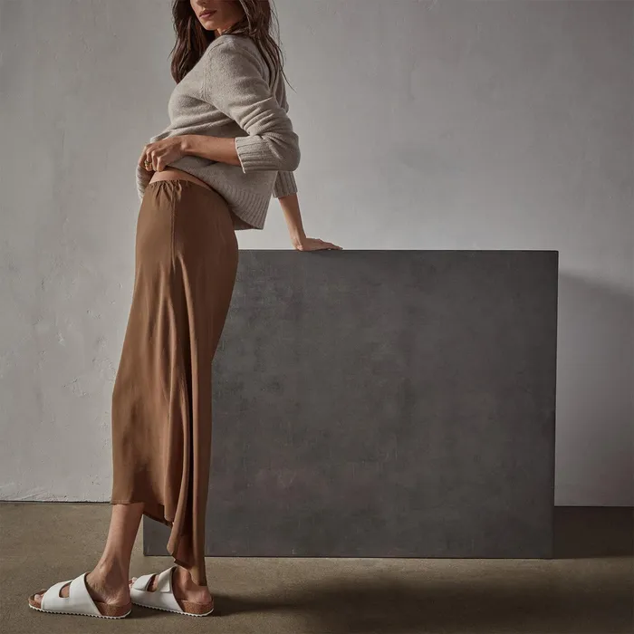 WOMEN James Perse SKIRTS High Low A Line Skirt Acorn