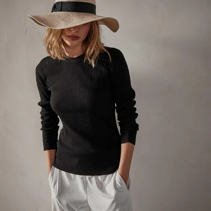 WOMEN James Perse SWEATERS Carmel Sweater Black