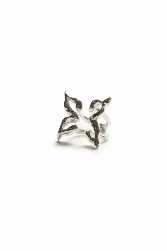 Women Jewellery Desigual Zalio Silver Plated Butterfly Ring
