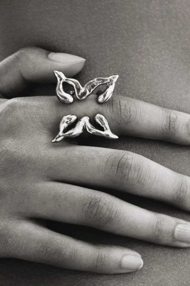 Women Jewellery Desigual Zalio Silver Plated Butterfly Ring