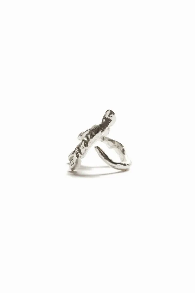 Women Jewellery Desigual Zalio Silver Plated Letter A Ring