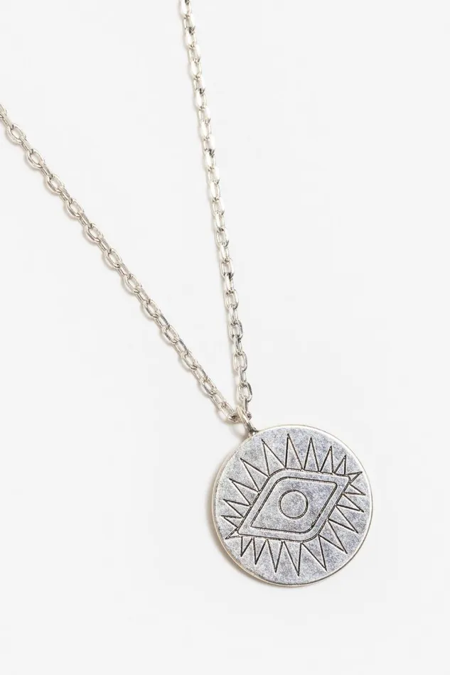 Women Jewelry Johnny Was EVIL EYE NECKLACE Silver
