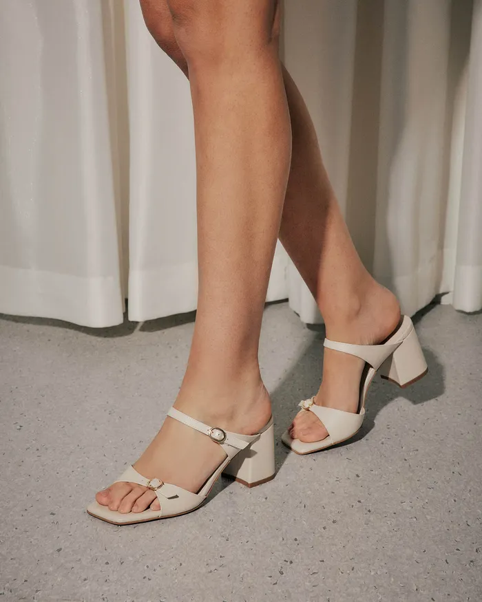 Women jomercer Spencer mid heel sandals off white leather MID HEELS Women jomercer Spencer mid heel sandals off white leather MID HEELS