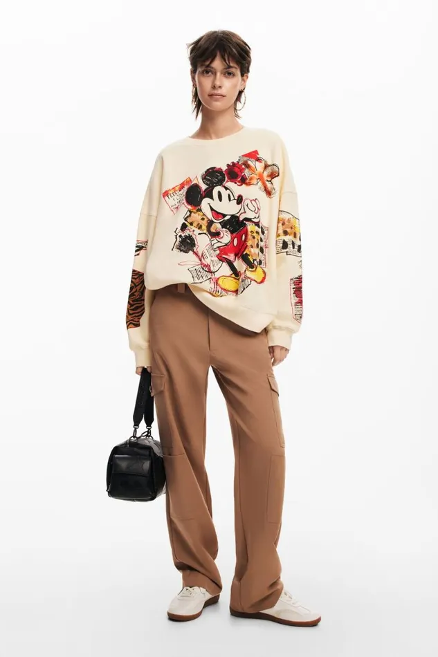 Women Jumpers Desigual Mickey Mouse Sweatshirt