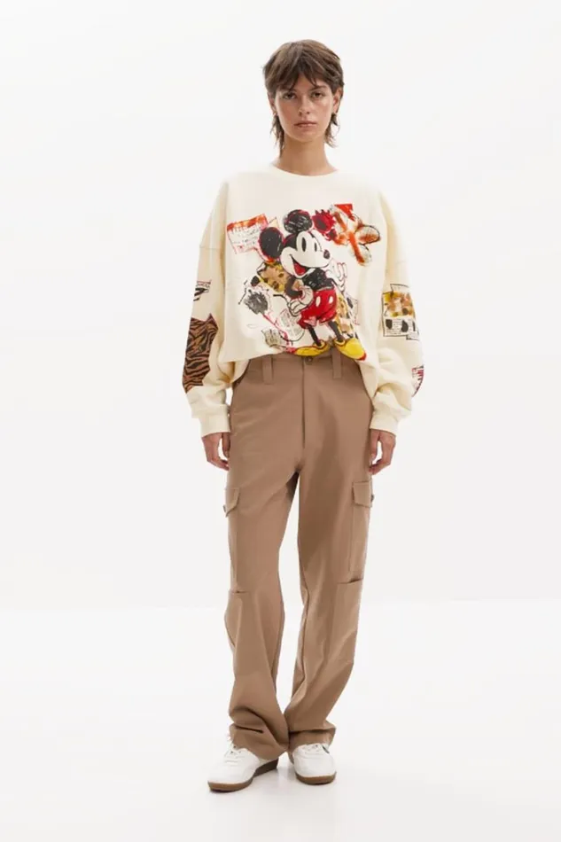Women Jumpers Desigual Mickey Mouse Sweatshirt