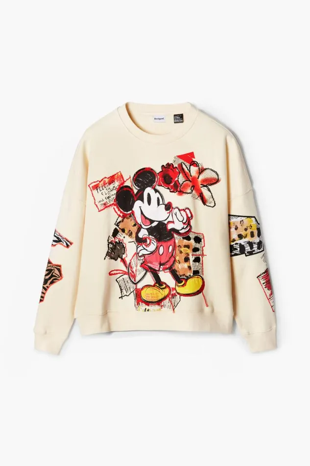 Women Jumpers Desigual Mickey Mouse Sweatshirt