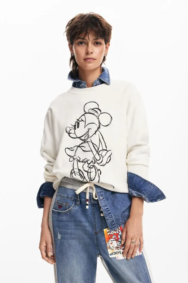 Women Jumpers Desigual Minnie Mouse Sweater