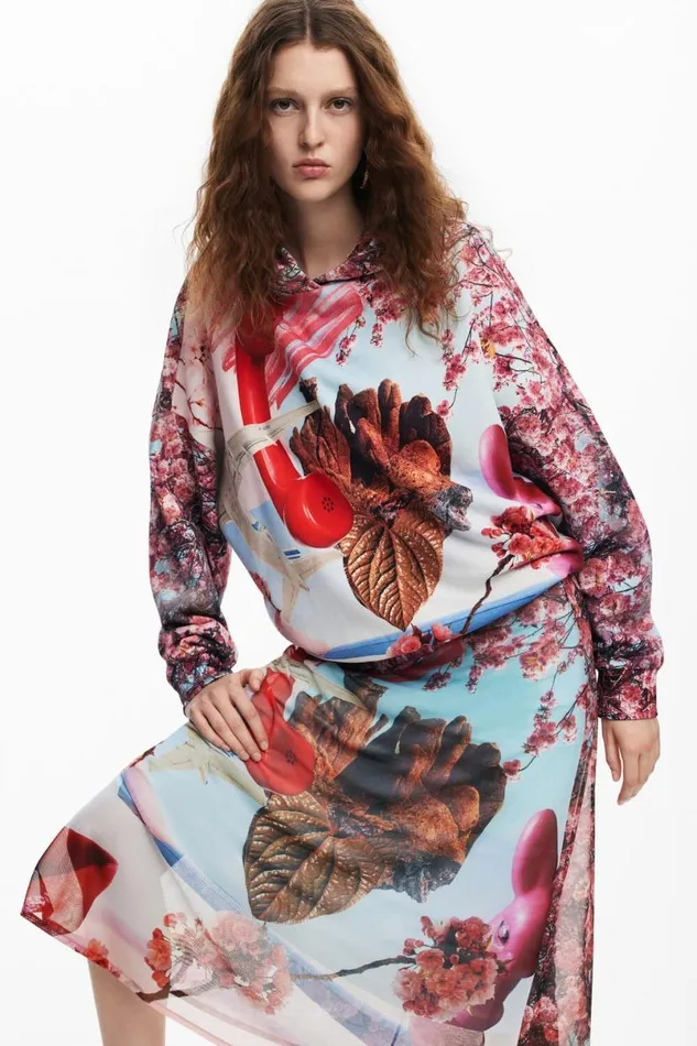 Women Jumpers Desigual Printed Sweatshirt M Christian Lacroix