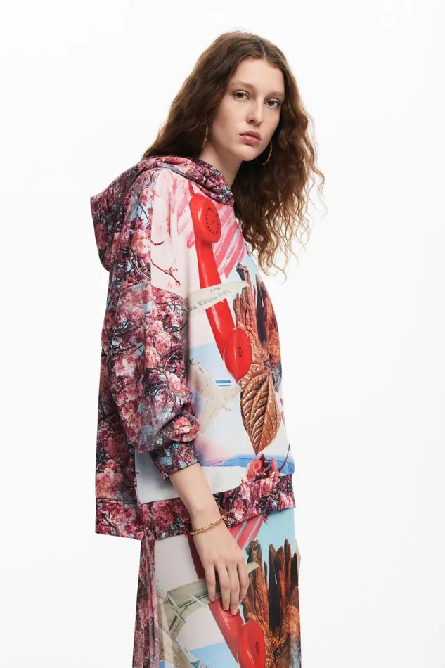 Women Jumpers Desigual Printed Sweatshirt M Christian Lacroix