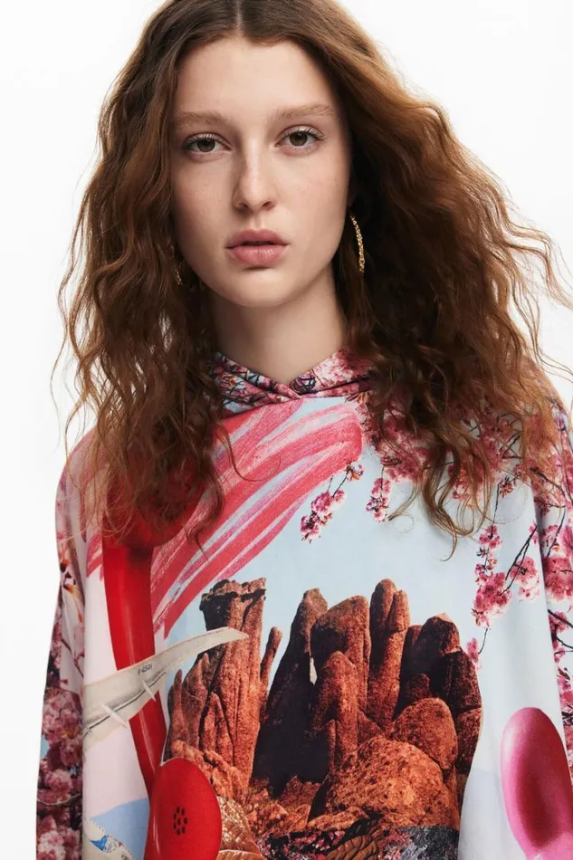 Women Jumpers Desigual Printed Sweatshirt M Christian Lacroix