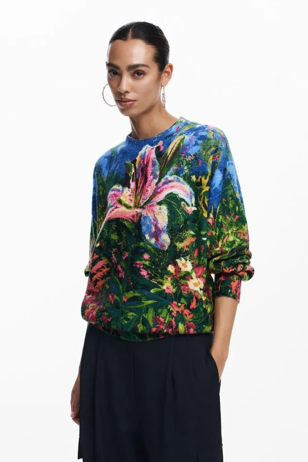 Women Jumpers Desigual Thick Orchid Sweater
