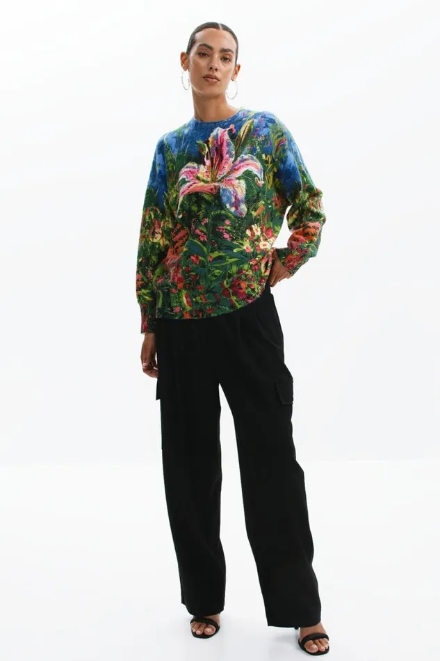 Women Jumpers Desigual Thick Orchid Sweater