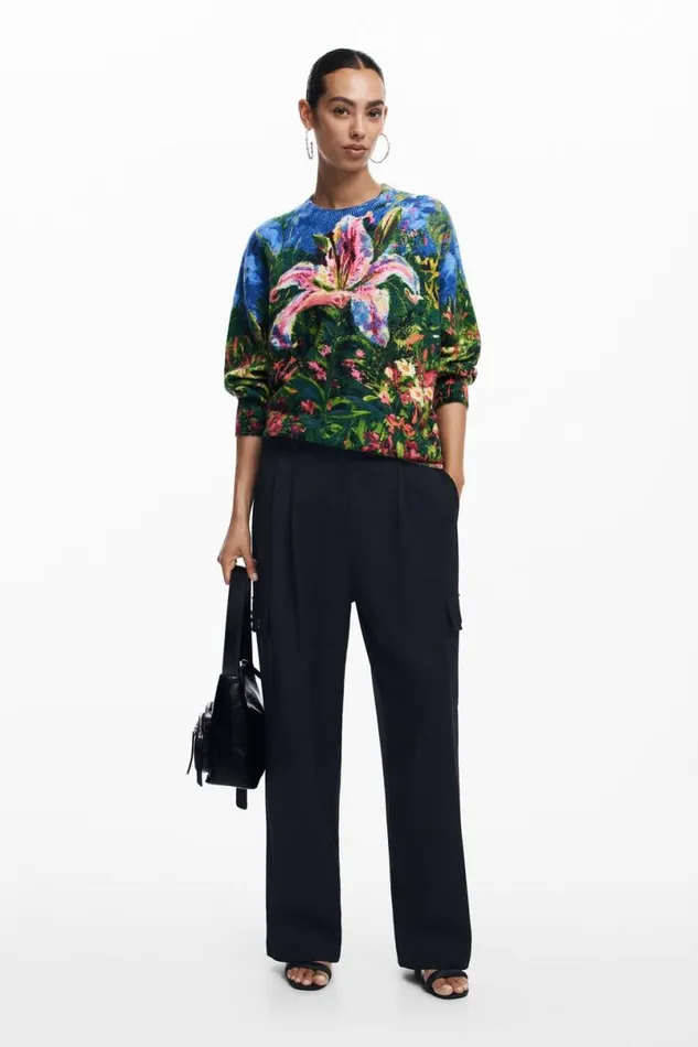 Women Jumpers Desigual Thick Orchid Sweater