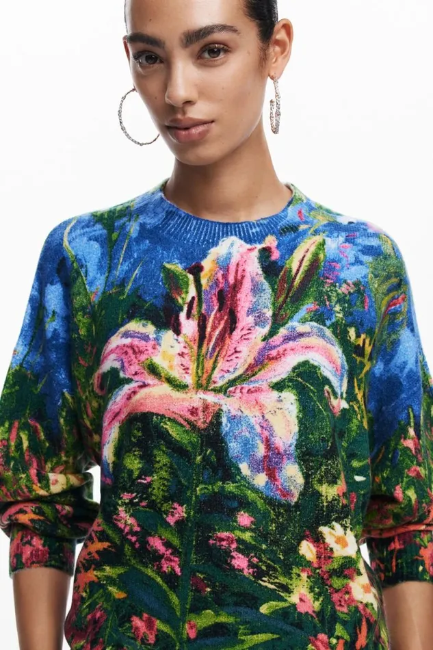 Women Jumpers Desigual Thick Orchid Sweater
