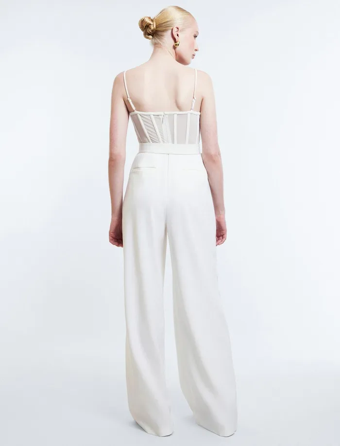 Women Jumpsuits and Rompers BCBG Roosevelt Bustier Jumpsuit Gardenia