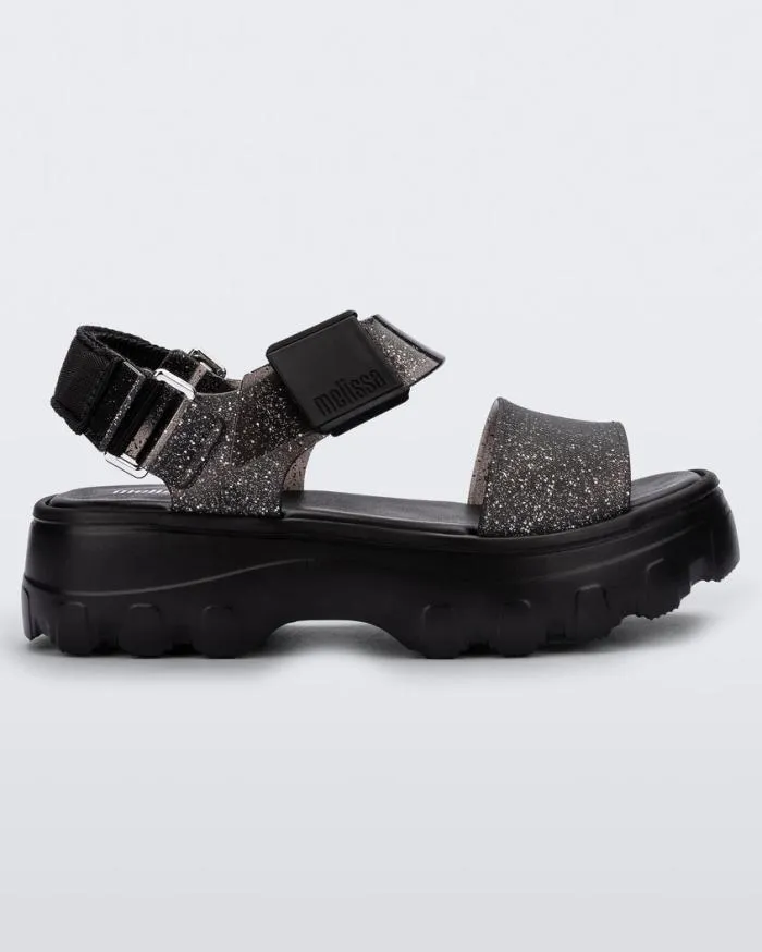 Women Kick Off Sandal Blackglitter Black Melissa Platforms