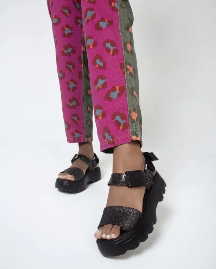 Women Kick Off Sandal Blackglitter Black Melissa Platforms