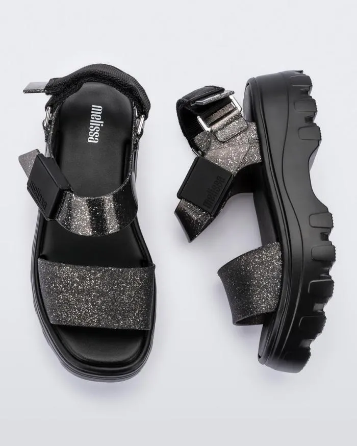 Women Kick Off Sandal Blackglitter Black Melissa Platforms