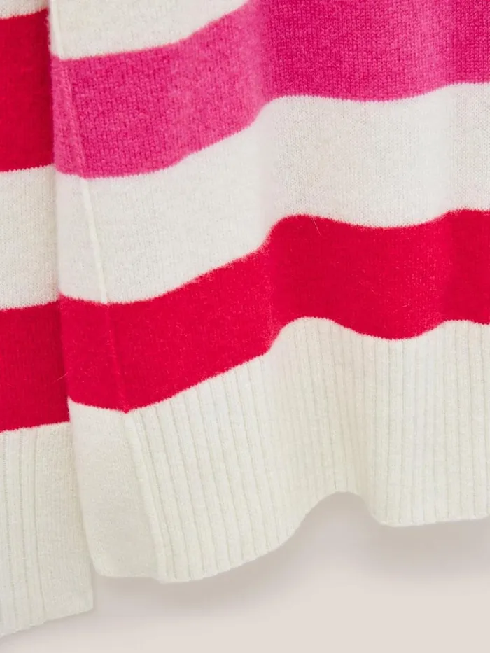 Women KNITWEAR White Stuff CORA CREW NECK CASHMERE JUMPER Pink Multi Women KNITWEAR White Stuff CORA CREW NECK CASHMERE JUMPER Pink Multi
