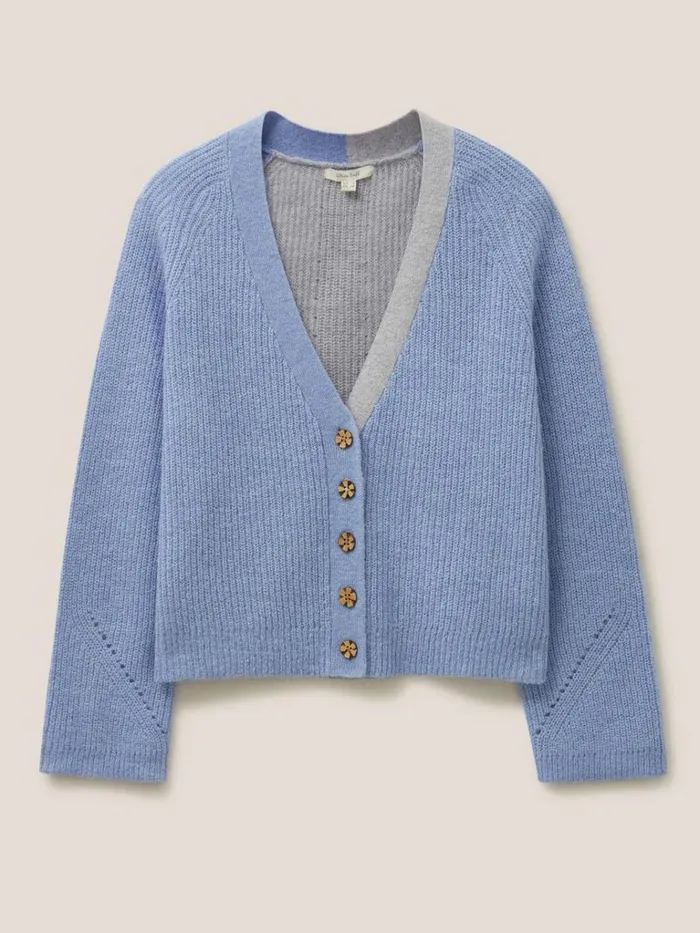 Women KNITWEAR White Stuff Dehlia Knitted Cardigan Light Blue Women KNITWEAR White Stuff Dehlia Knitted Cardigan Light Blue