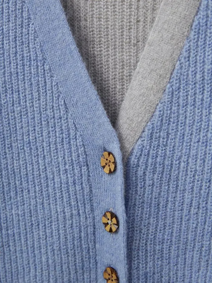 Women KNITWEAR White Stuff Dehlia Knitted Cardigan Light Blue Women KNITWEAR White Stuff Dehlia Knitted Cardigan Light Blue