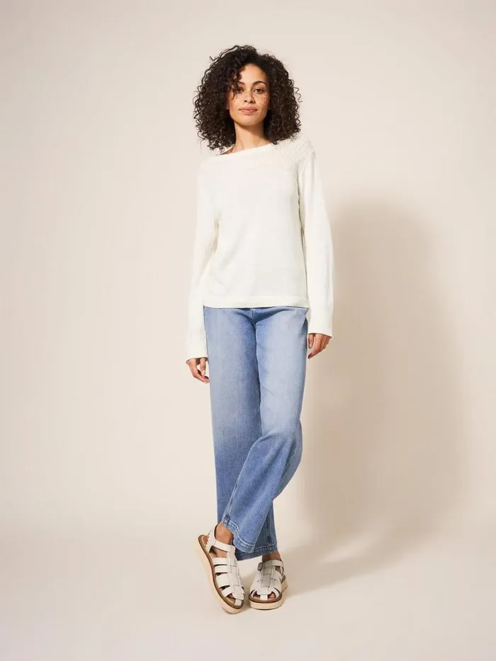 Women KNITWEAR White Stuff HANNAH JUMPER Natural White