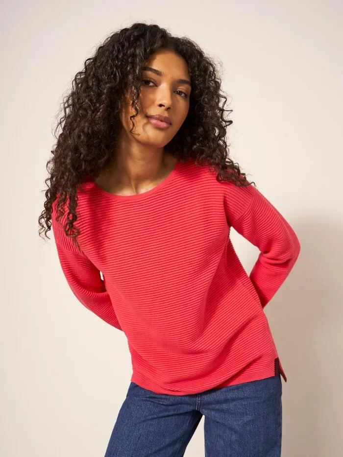 Women KNITWEAR White Stuff JANA JUMPER Bright Pink