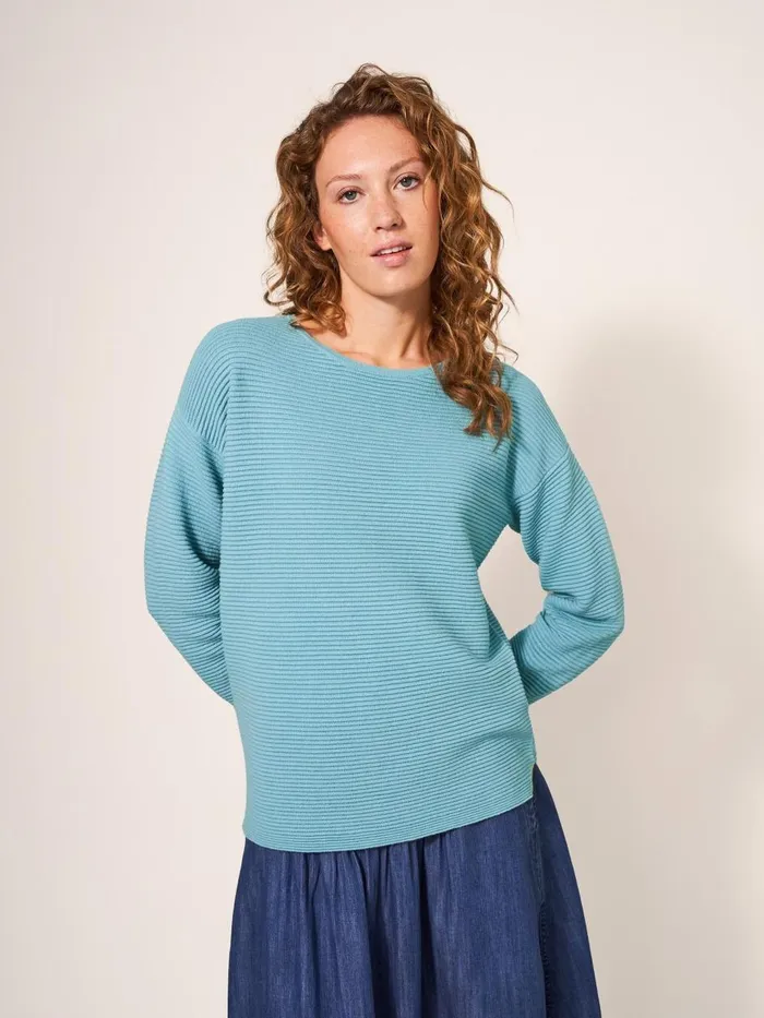 Women KNITWEAR White Stuff JANA JUMPER Mid Teal Women KNITWEAR White Stuff JANA JUMPER Mid Teal