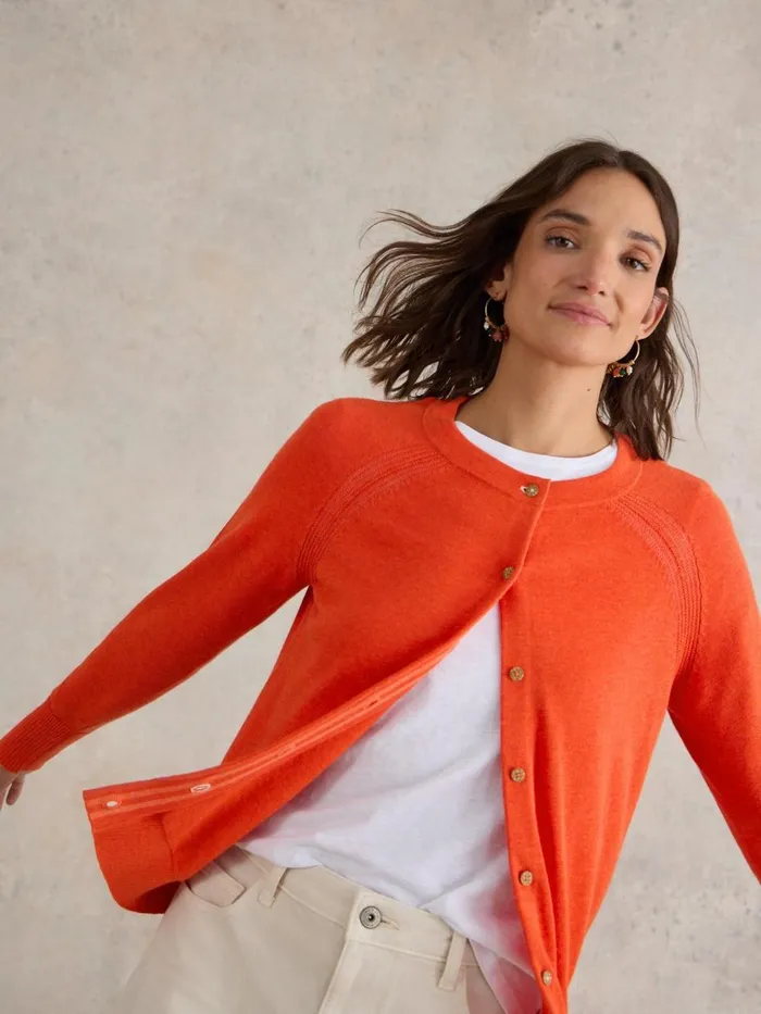 Women KNITWEAR White Stuff LULU CARDI Bright Red Women KNITWEAR White Stuff LULU CARDI Bright Red