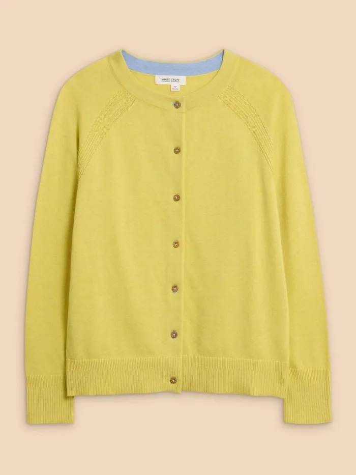 Women KNITWEAR White Stuff LULU CARDI Bright Yellow Women KNITWEAR White Stuff LULU CARDI Bright Yellow