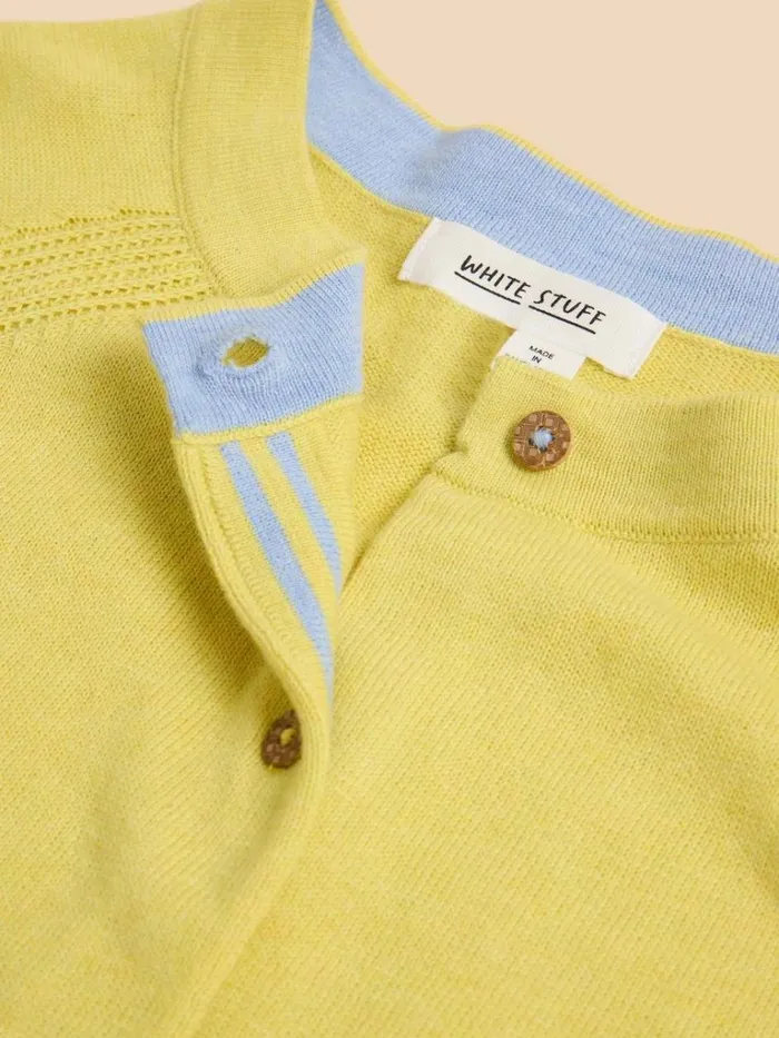 Women KNITWEAR White Stuff LULU CARDI Bright Yellow Women KNITWEAR White Stuff LULU CARDI Bright Yellow