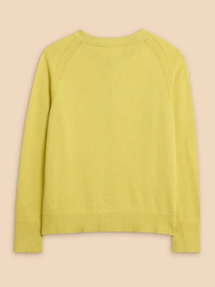 Women KNITWEAR White Stuff LULU CARDI Bright Yellow Women KNITWEAR White Stuff LULU CARDI Bright Yellow