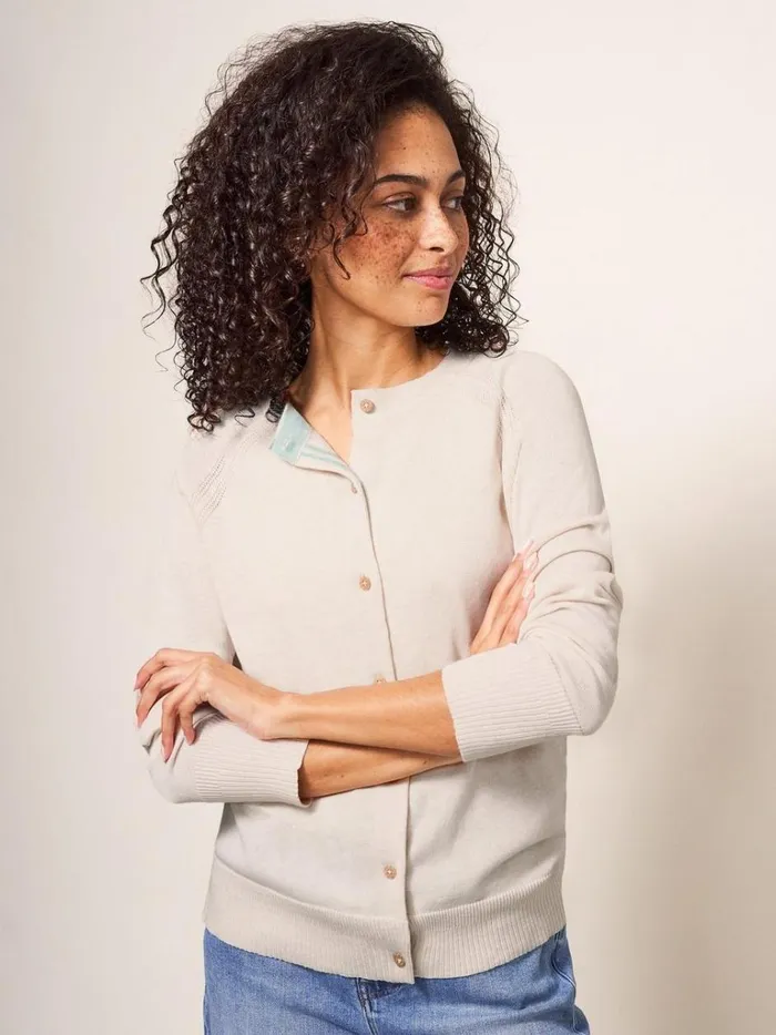 Women KNITWEAR White Stuff LULU CARDI Natural White