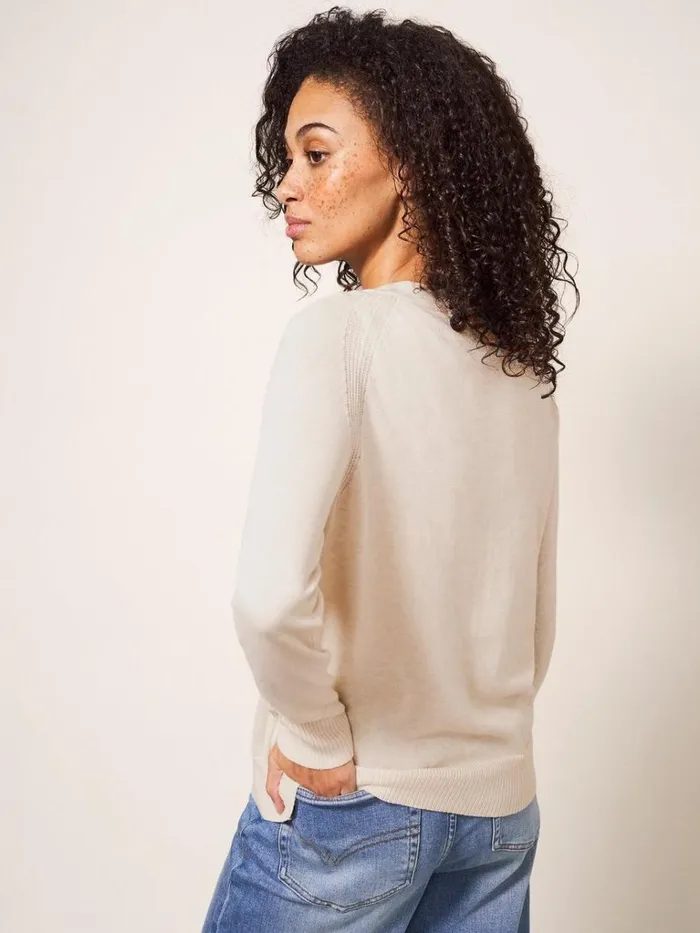 Women KNITWEAR White Stuff LULU CARDI Natural White Women KNITWEAR White Stuff LULU CARDI Natural White