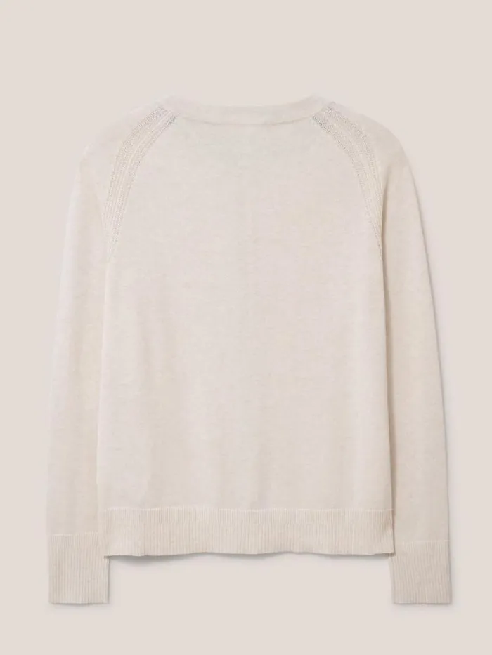 Women KNITWEAR White Stuff LULU CARDI Natural White Women KNITWEAR White Stuff LULU CARDI Natural White