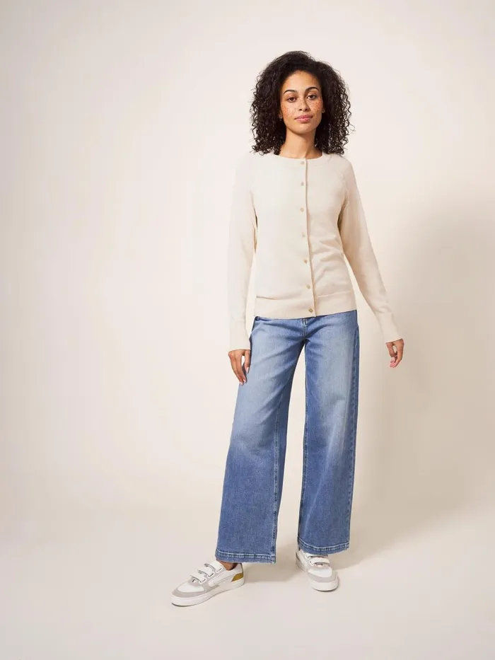 Women KNITWEAR White Stuff LULU CARDI Natural White Women KNITWEAR White Stuff LULU CARDI Natural White