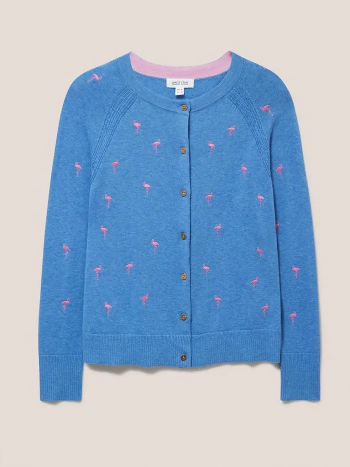 Women KNITWEAR White Stuff Lulu Embroidered Cardi Blue Multi