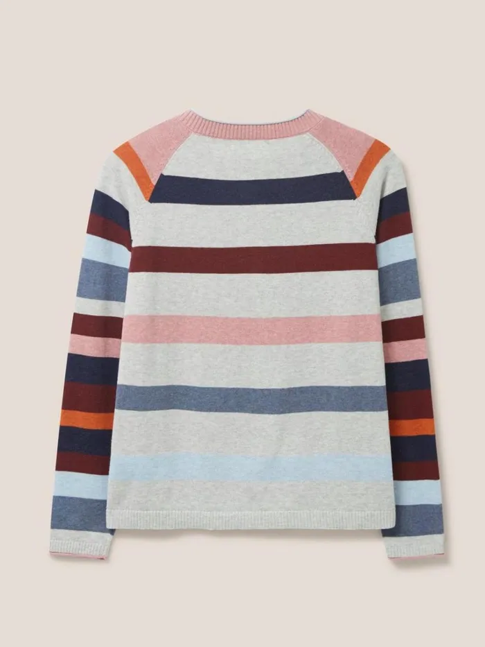 Women KNITWEAR White Stuff LULU STRIPE CARDI Pink Multi Women KNITWEAR White Stuff LULU STRIPE CARDI Pink Multi