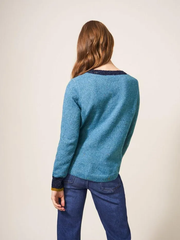 Women KNITWEAR White Stuff NATALIE NEP JUMPER Light Blue