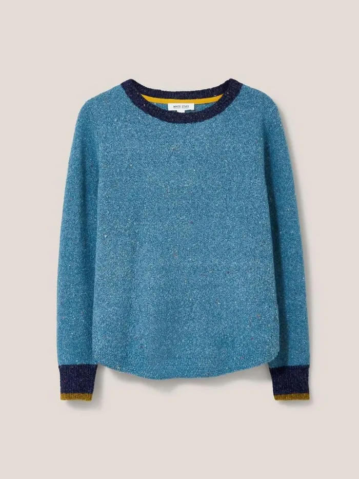 Women KNITWEAR White Stuff NATALIE NEP JUMPER Light Blue