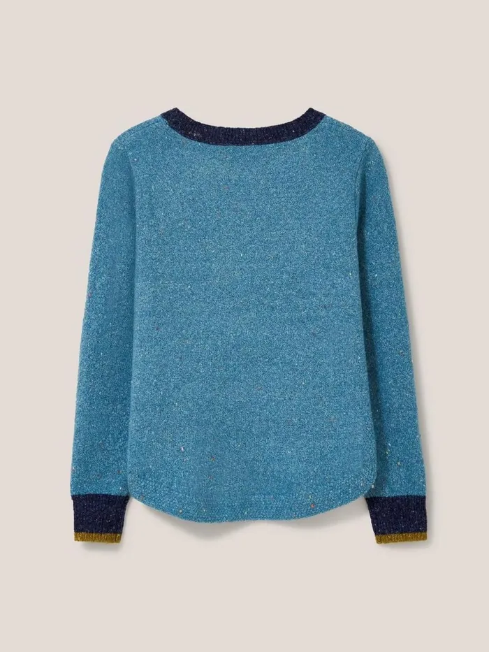 Women KNITWEAR White Stuff NATALIE NEP JUMPER Light Blue